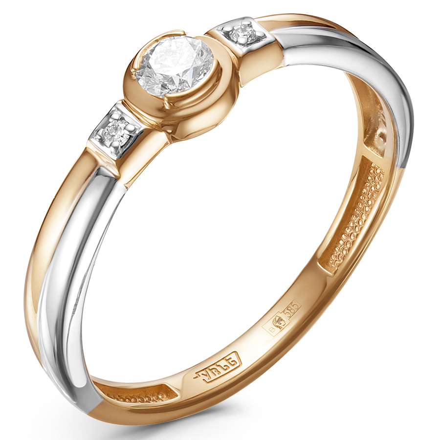 Кольцо, золото, бриллиант, 01-3213